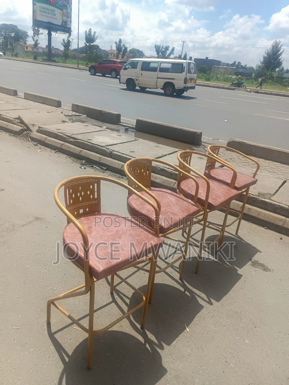 Powder Coated Laser Cut Design Bar Chairs, Powder Coated ,