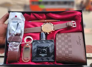 Full Package Men Gifts Perfume,Wallet,Belt,Keyholder,Watch,