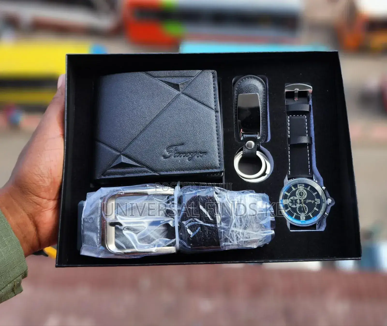 Wallet,Belt,Keyholder Watch for Men Gift Set