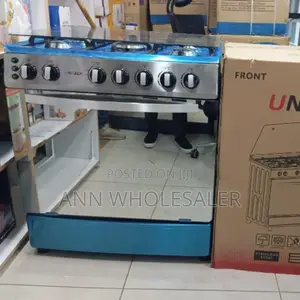 60*80 Unitech 5 Burner Freestanding Full Gas Cooker