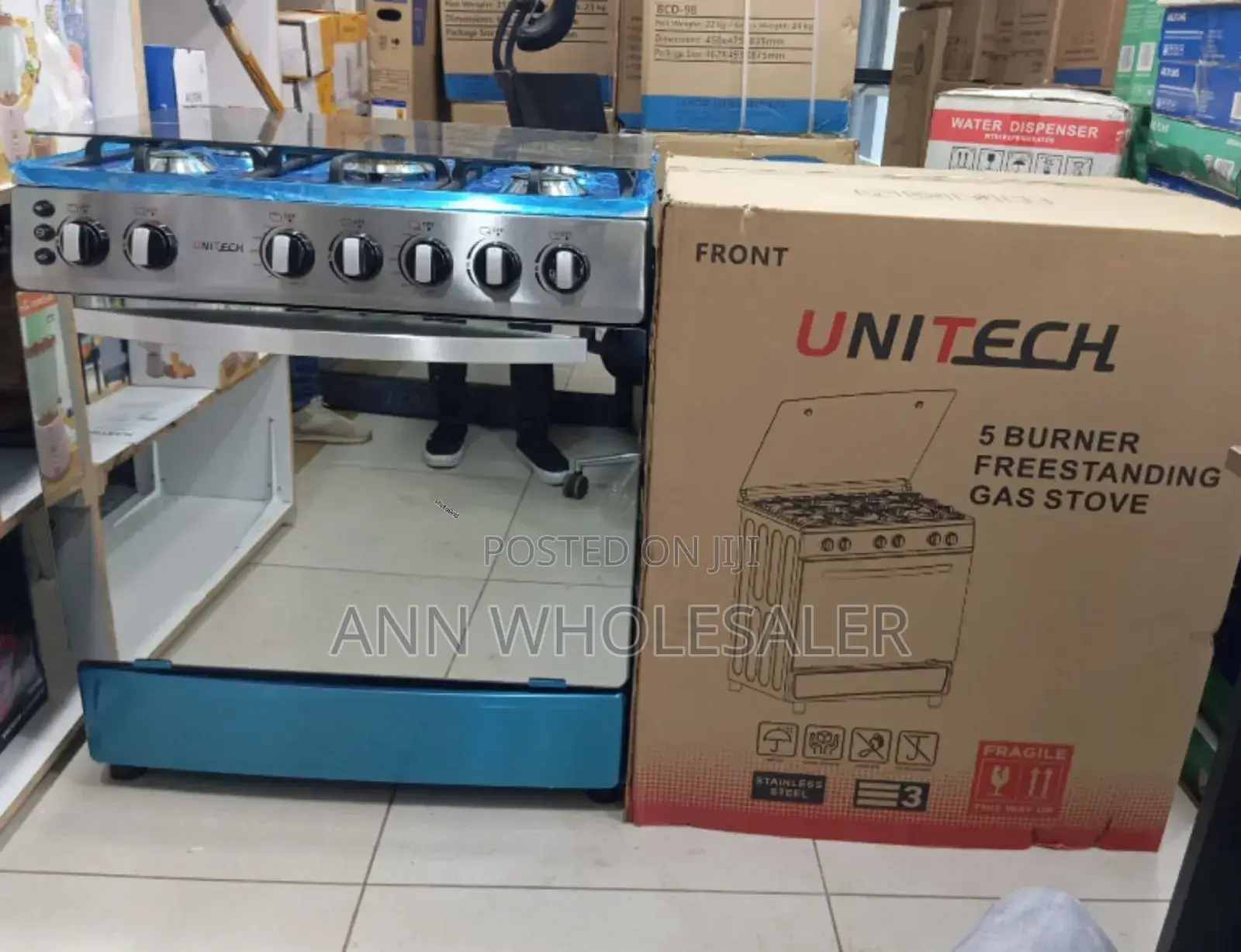 Unitech 5 Burner Gas Stove - Gas Oven G-65