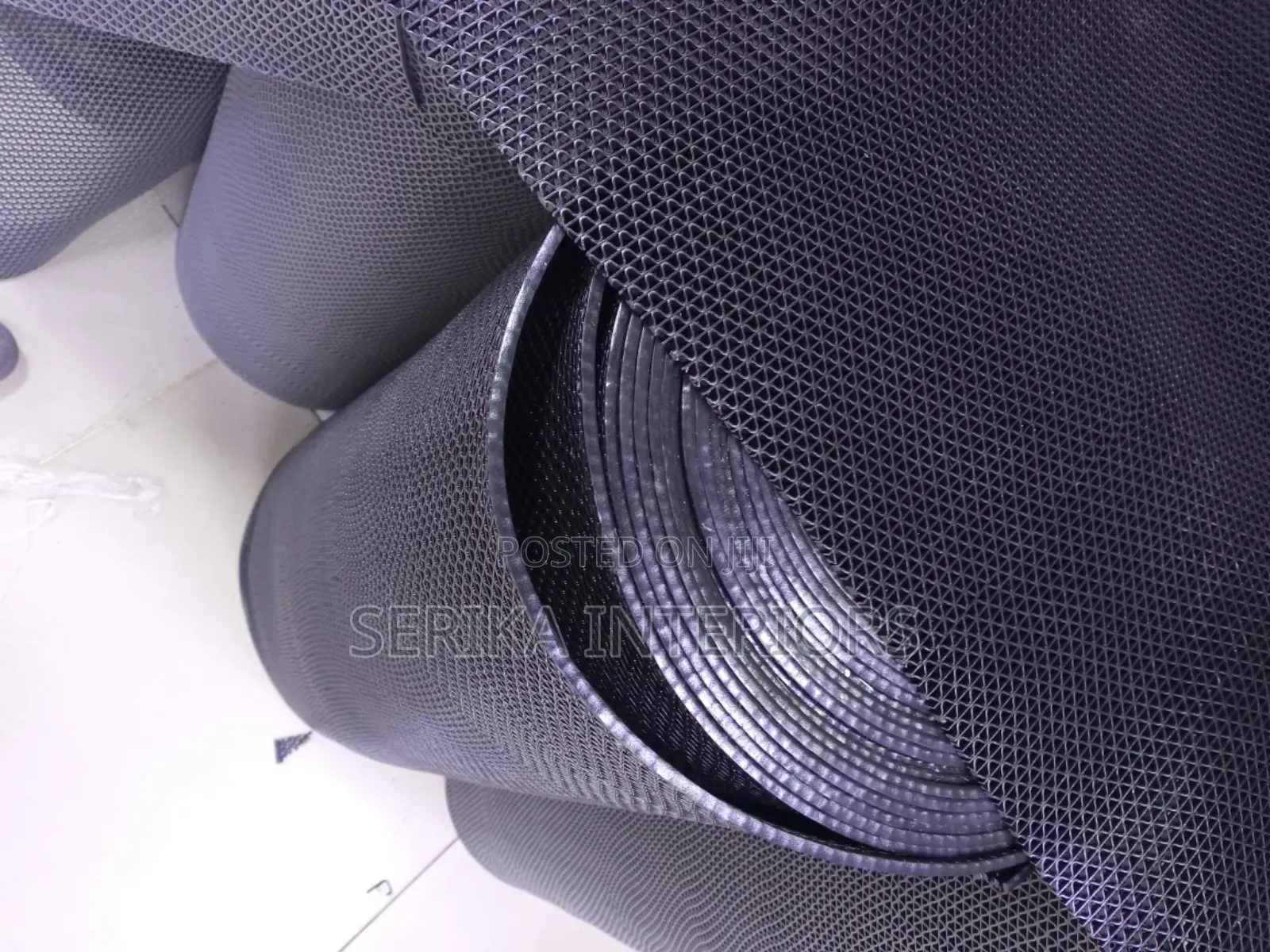 Black PVC Anti Slippery Mats Bathroom Mats