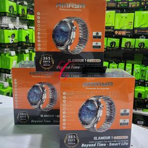 Amaya Asw Glamour1 Silver Metallic Smart Watch / Bluetooth