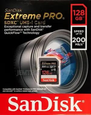 Sandisk Extreme Pro Card Up to 200mb/S - 128gb for Camera