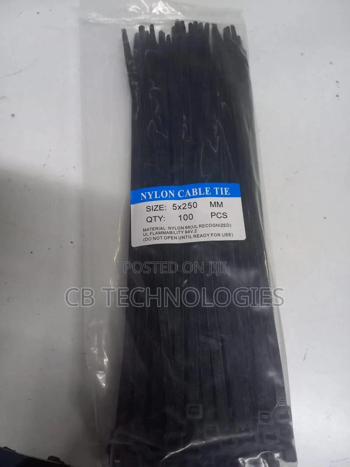 Black Cable Ties 5x250mm