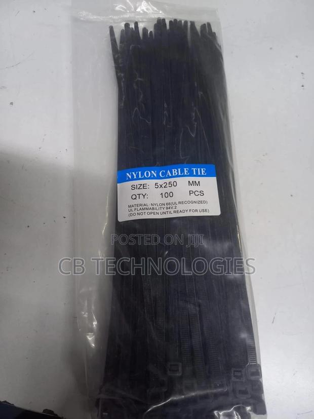 Black Cable Ties 5x250mm