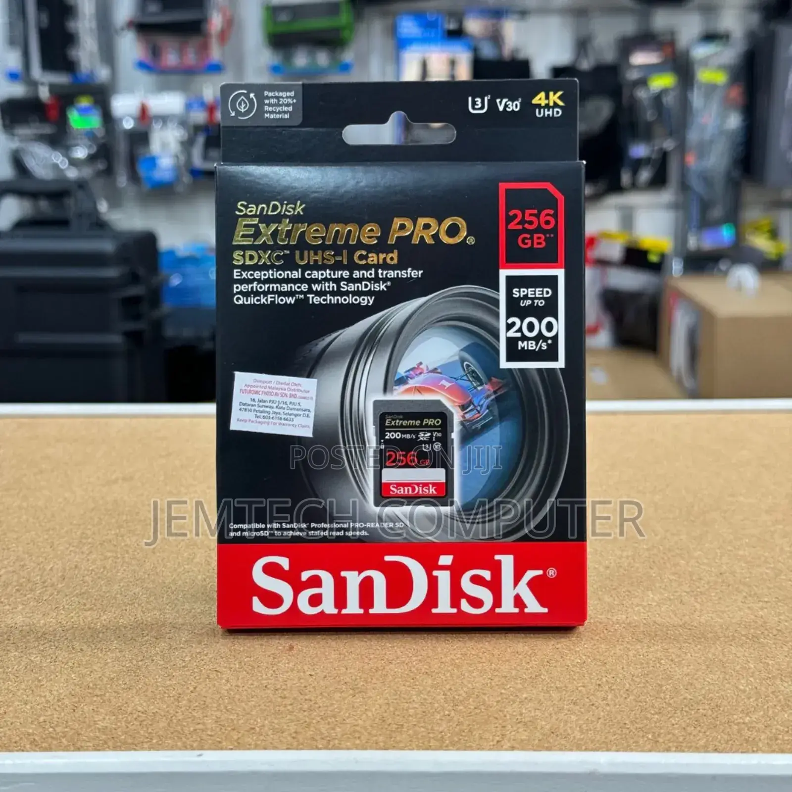 Sandisk 256gb Extreme Pro Uhs-I SDXC Memory Card 200mb/S