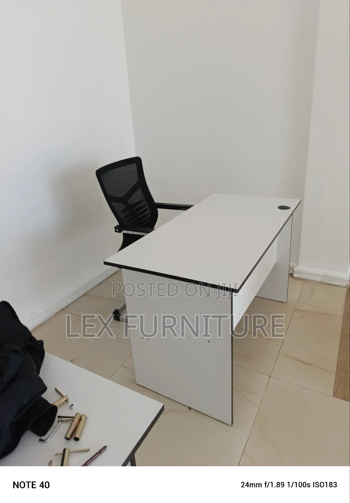 Clean 1.2metres Office Desk Office Chair Both