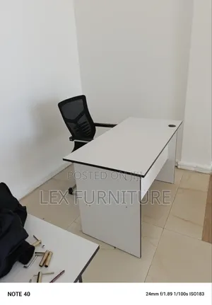 Clean 1.2metres Office Desk Office Chair Both
