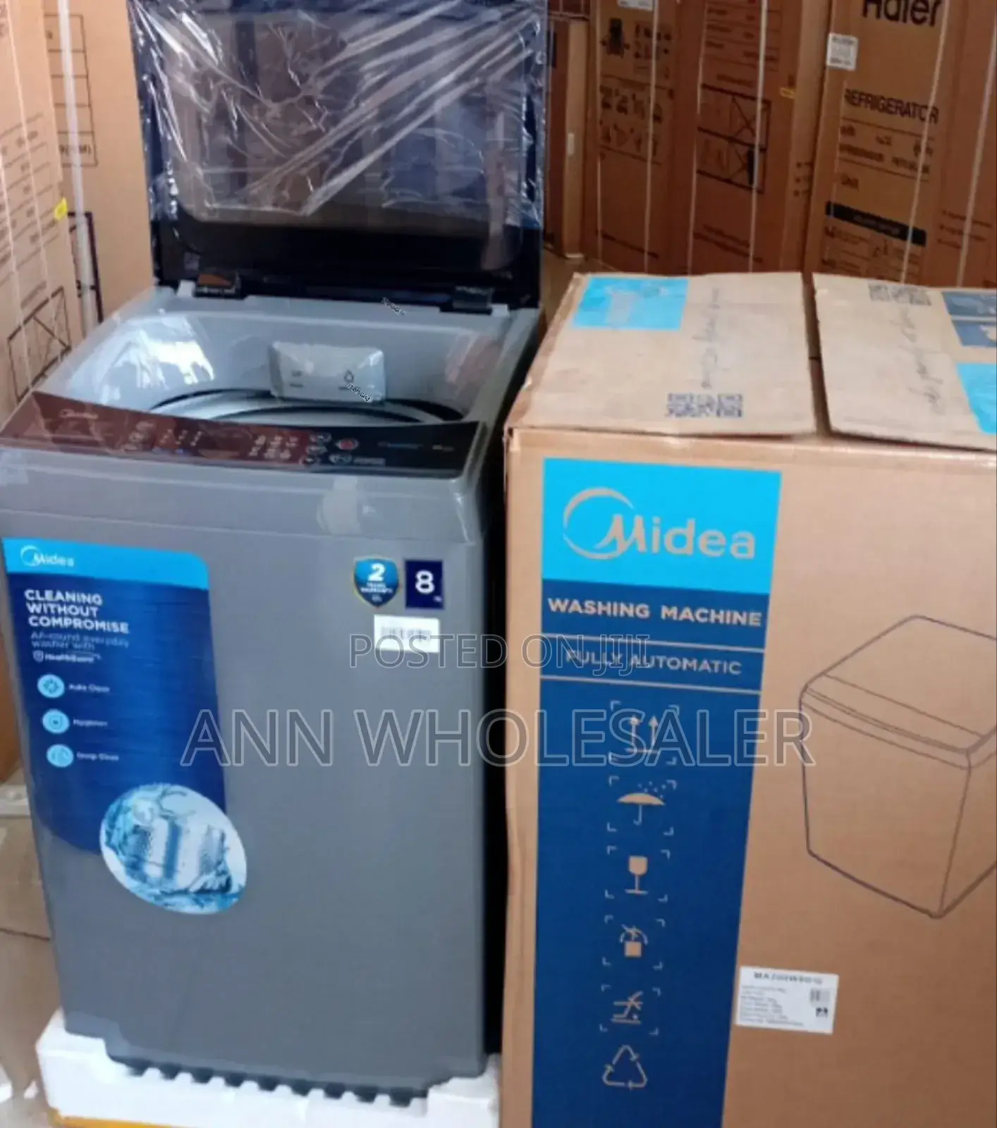 Midea 8kg Full Automatic Top Loader Washing Machines M-6