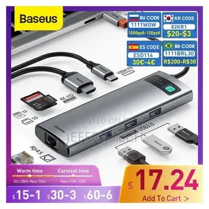Baseus Usb Hub Type C to Multi Usb 3.0 Hd Pd 100w Port