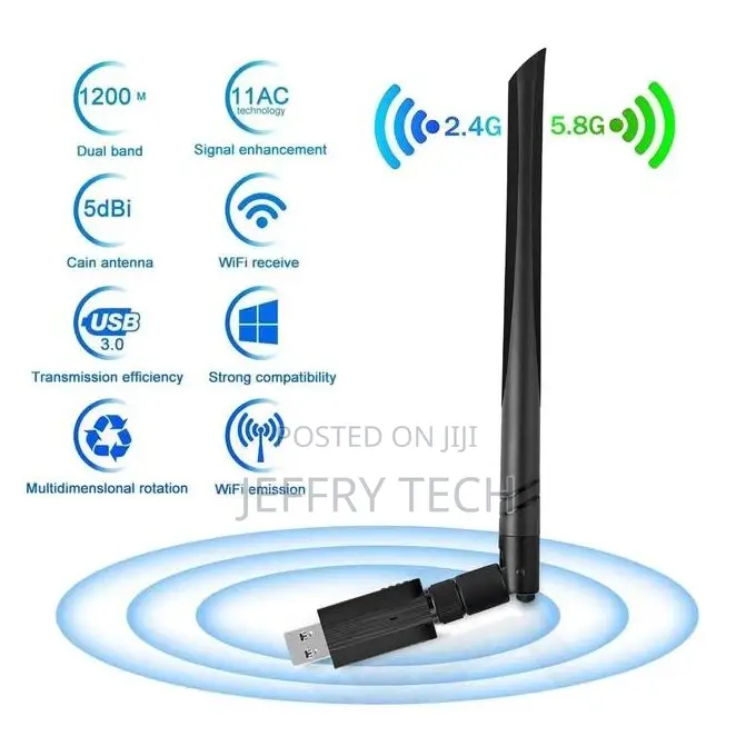 1200mbps Wlan Card Wifi Receiver Usb 3.0 Dual Band 5g