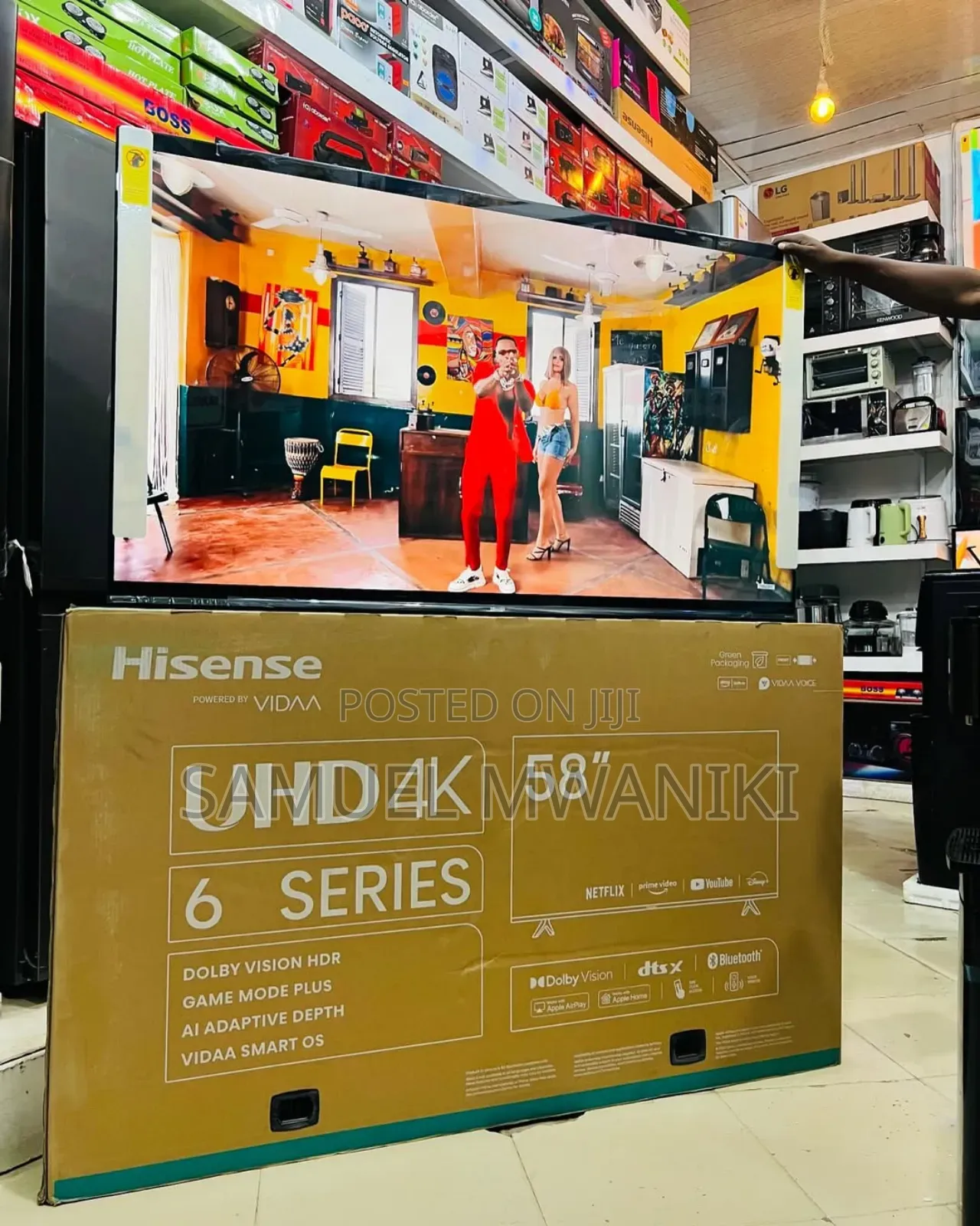 Hisense 58′′ Smart Tv Uhd With Youtube, Amazon Prime New