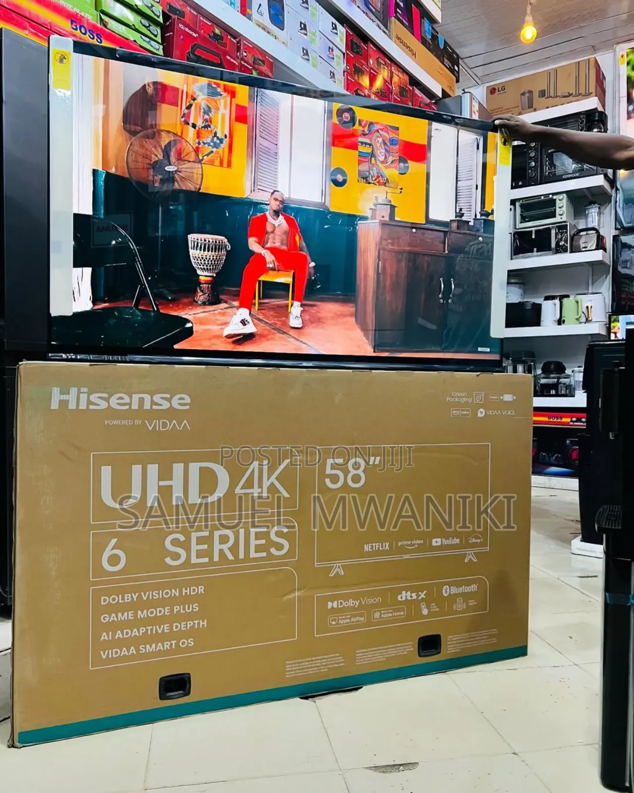 Hisense 58′′ Smart Tv Uhd With Youtube, Amazon Prime New