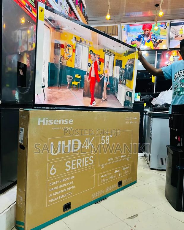 Hisense 58′′ Smart Tv Uhd With Youtube, Amazon Prime New - thumbnail 3