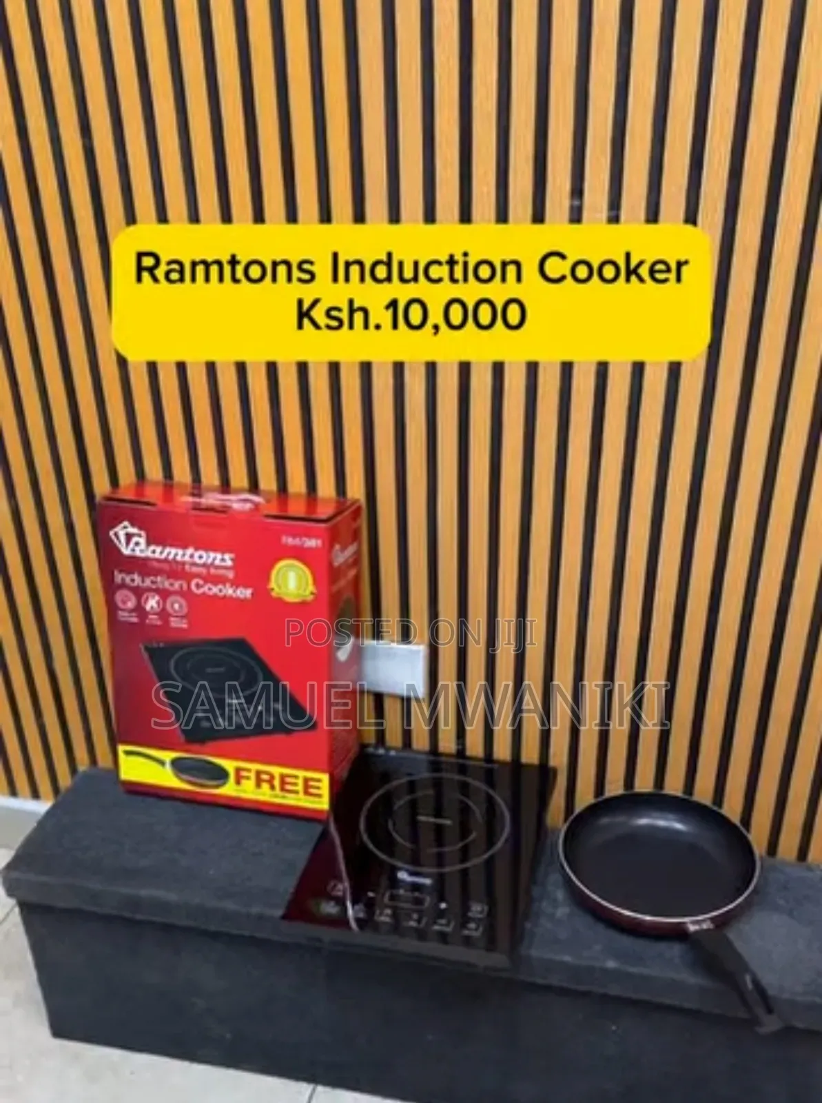 Ramtons Induction Cooker + Free Non Stick 24 Cm Pan Inside