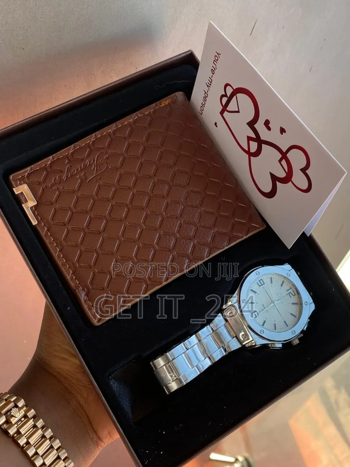 Valentines Men Pack Watch,Wallet ,Card,Bag
