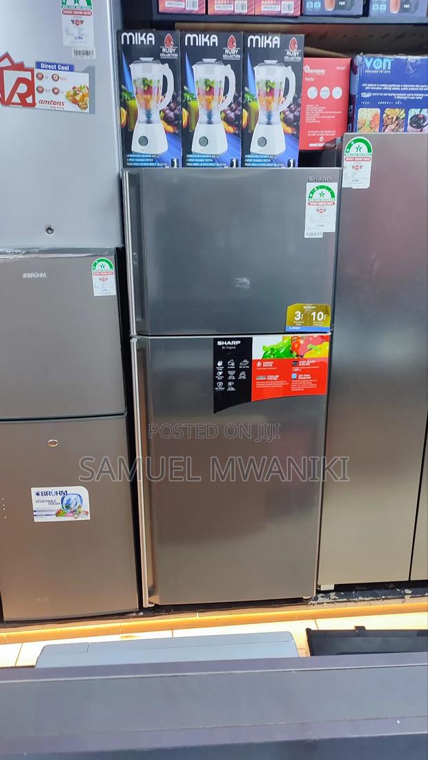 Sharp 450 Liters No Frost Fridge Silver Double Door - main view
