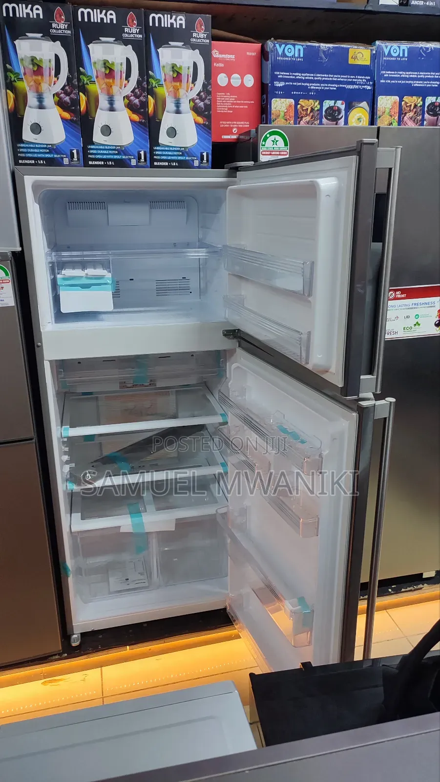 Sharp 450 Liters No Frost Fridge Silver Double Door