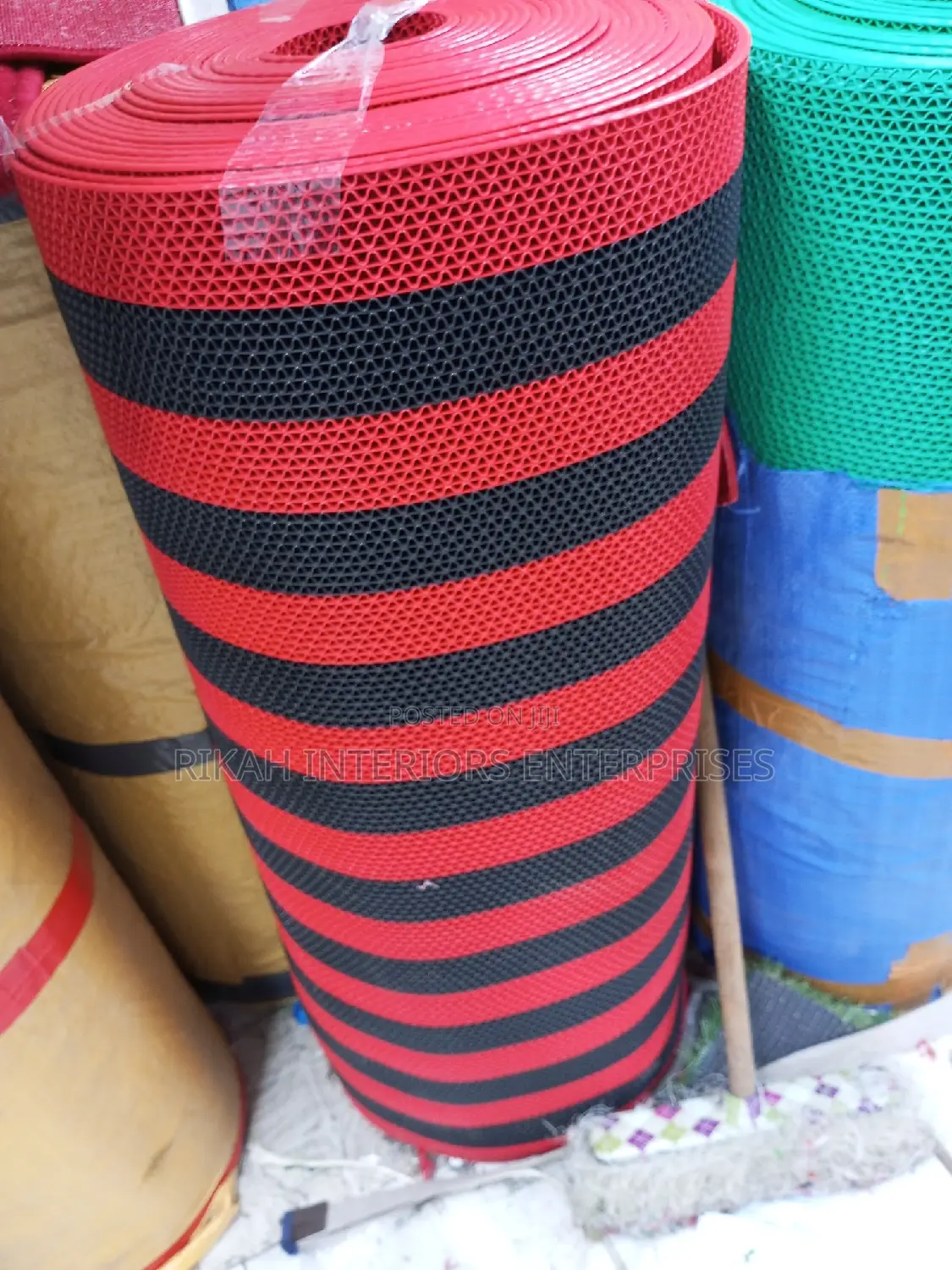 Red and Black Anti Slip Mats Bathroom Mats
