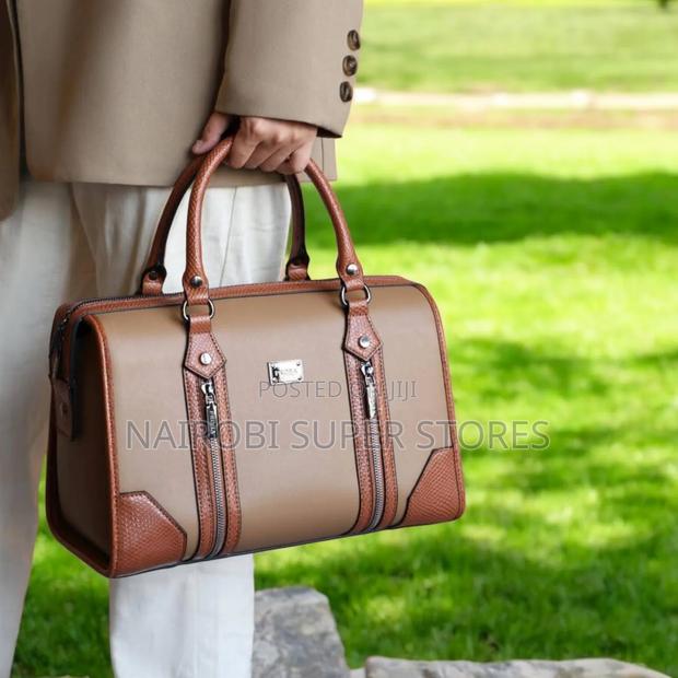 Pedra Tan Brown Leather Ladies Handbag