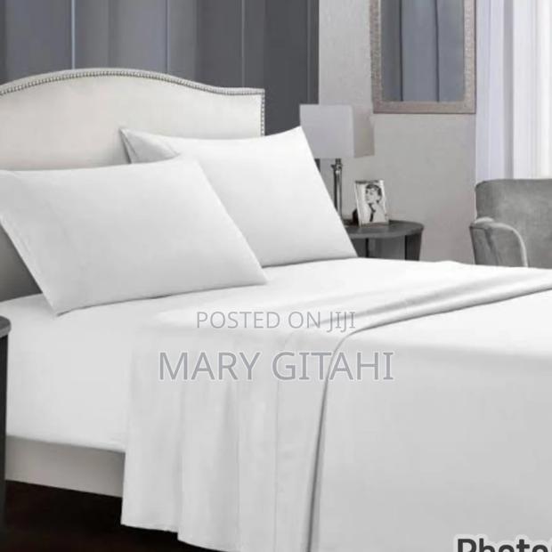 4 Pc Plain White Bedsheets2 PCS Bedsheets 2 PCS Pillow Cases - main view
