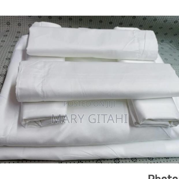 6 Pc Plain White Bedsheets 2 Bedsheets 4 PCS Pillow Cases - main view