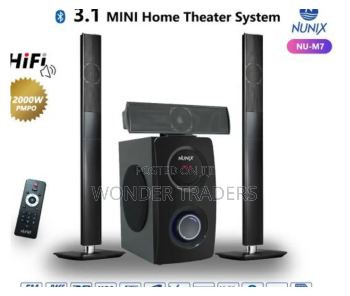 Nunix 3.1CH NU- M7 Home Theater Speaker