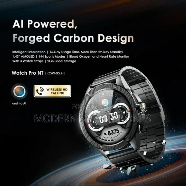 Oraimo Watch Pro NT 1.43" AMOLED AI Powered Smart Watch - thumbnail 3