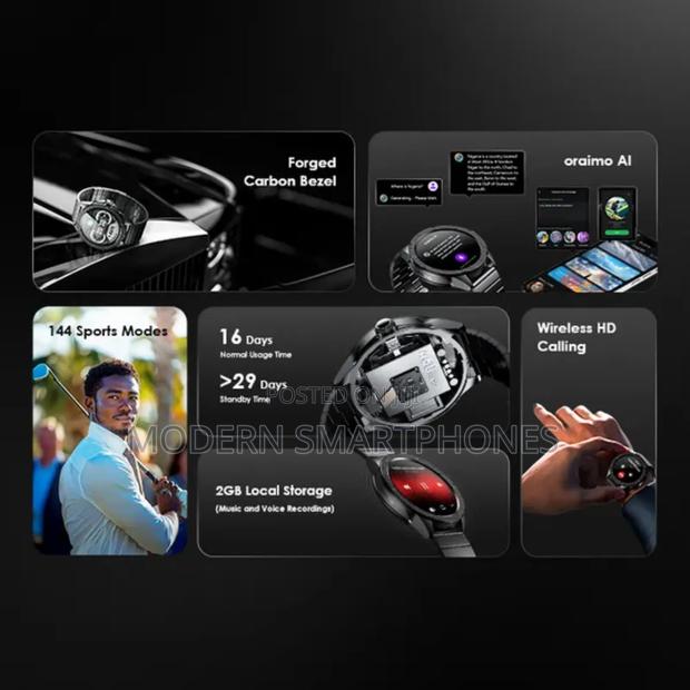 Oraimo Watch Pro NT 1.43" AMOLED AI Powered Smart Watch - thumbnail 6