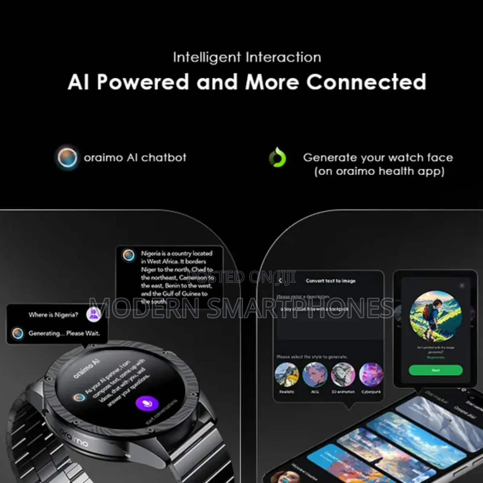 Oraimo Watch Pro NT 1.43" AMOLED AI Powered Smart Watch
