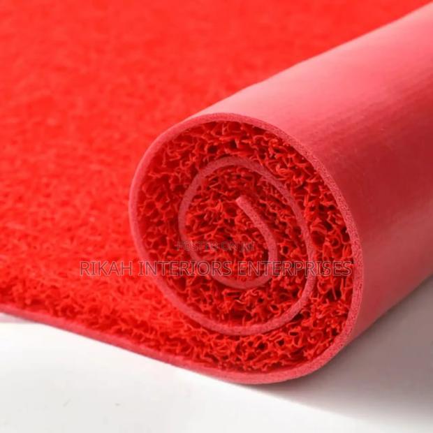 Red PVC Anti Slip Spaghetti Carpet