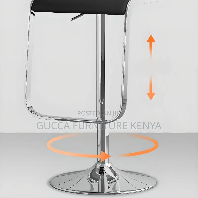 Home Chairs: Swivel Casual Metallic Rectangular Bar Stool