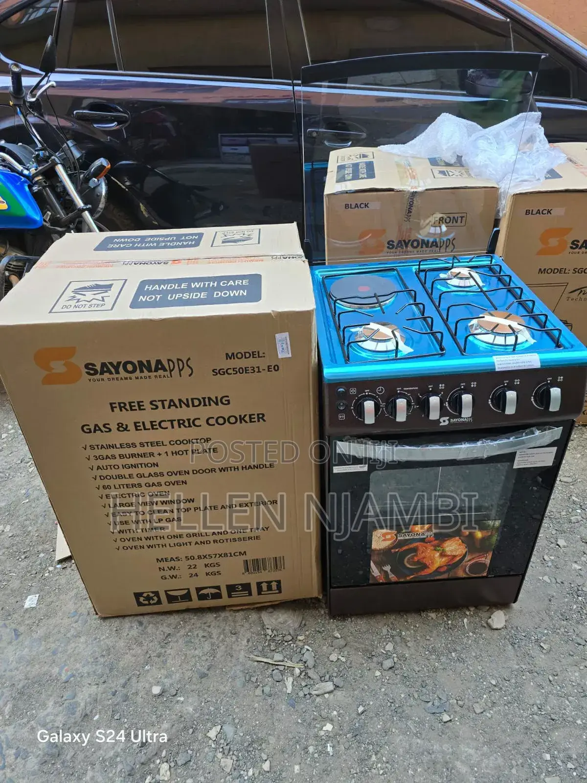 Sayona Standing Cooker 3G+1E Electric Oven