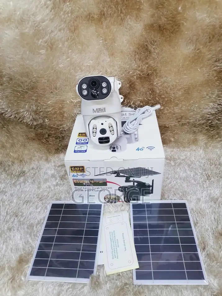 6mp~4g Dual Lens Dual Screen Solar PTZ Camera Wireless