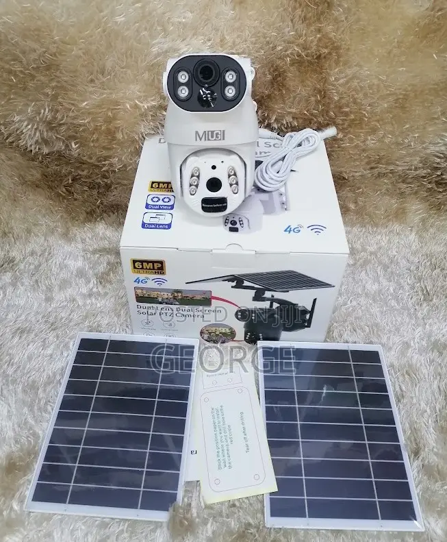 #6mp Ubox 4g Solar PTZ Camera Dual Lens Simcard Camera