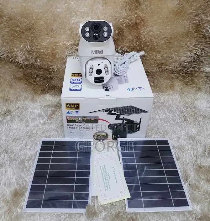 Good 6mp Dual Screen Solar Panel CCTV Camera 4g
