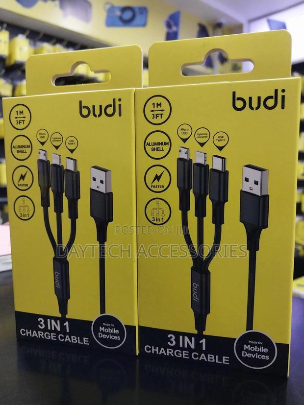 Budi 3-in-1 Universal All in One Charging Cable
