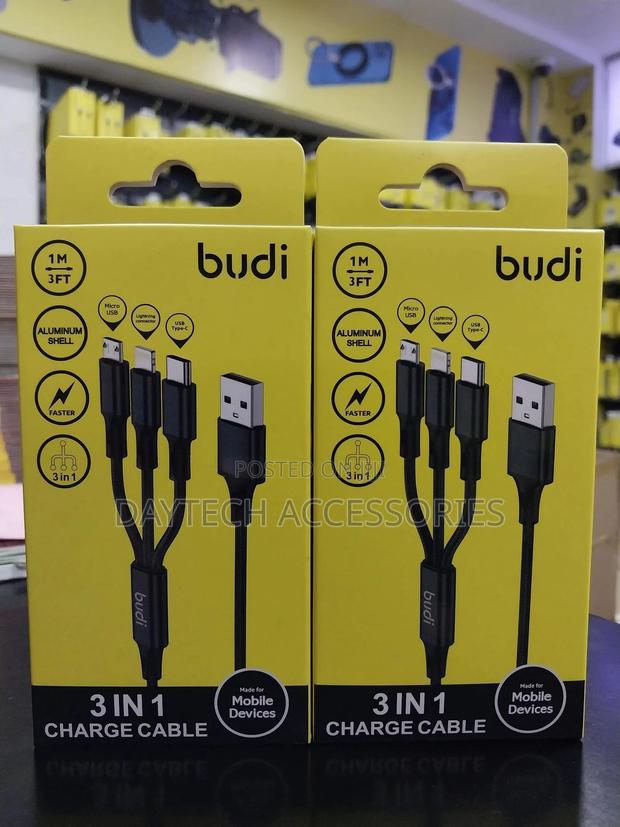 Budi 3-in-1 Braided Fast Charging Cable - thumbnail 2