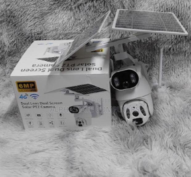 6MP Dual Lens 4G Solar PTZ Camera- Simcard PTZ 2 in 1 Camera
