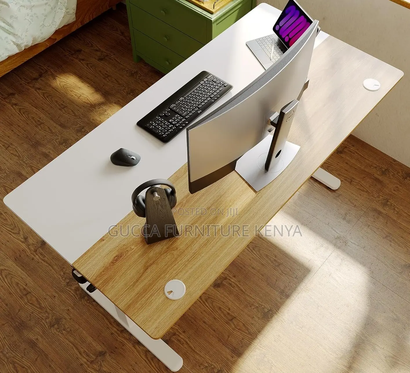 Office Tables:140cm Home Office Height-Variable Desk