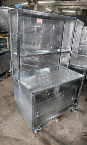 Stainless Steel Kitchen Cabinet With Overshelfs