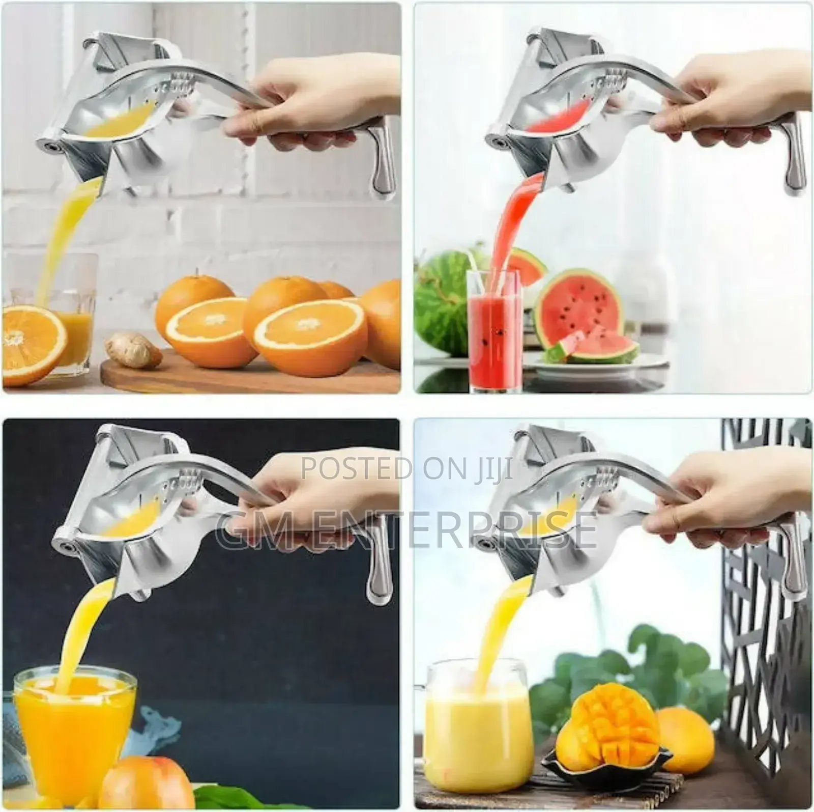 Metallic Manual Juice Squeezer Aluminum Alloy