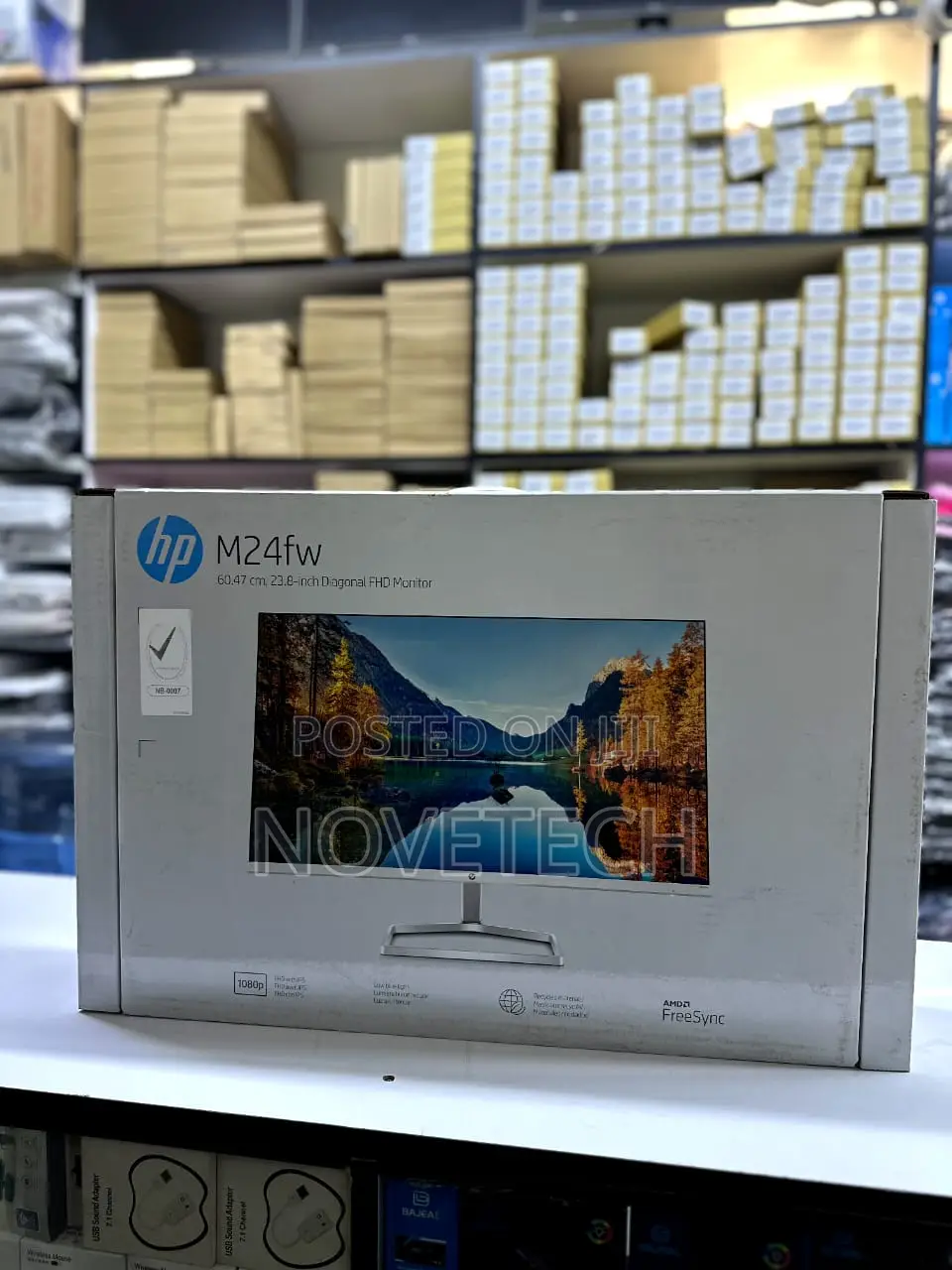 HP 24-Inch FHD Monitor AMD Freesync Technology (M24fw)Silver