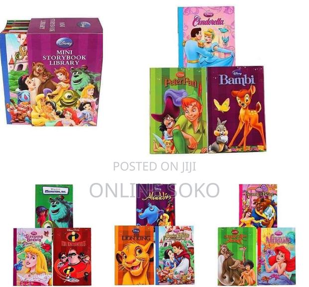 Kids Disney Set of 12 Mini Storybook Library Assorted Titles - main view
