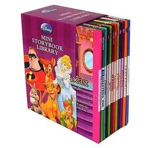 Kids Disney Set of 12 Mini Storybook Library Assorted Titles