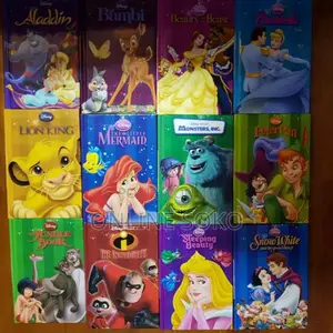 Kids Disney Set of 12 Mini Storybook Library Assorted Titles