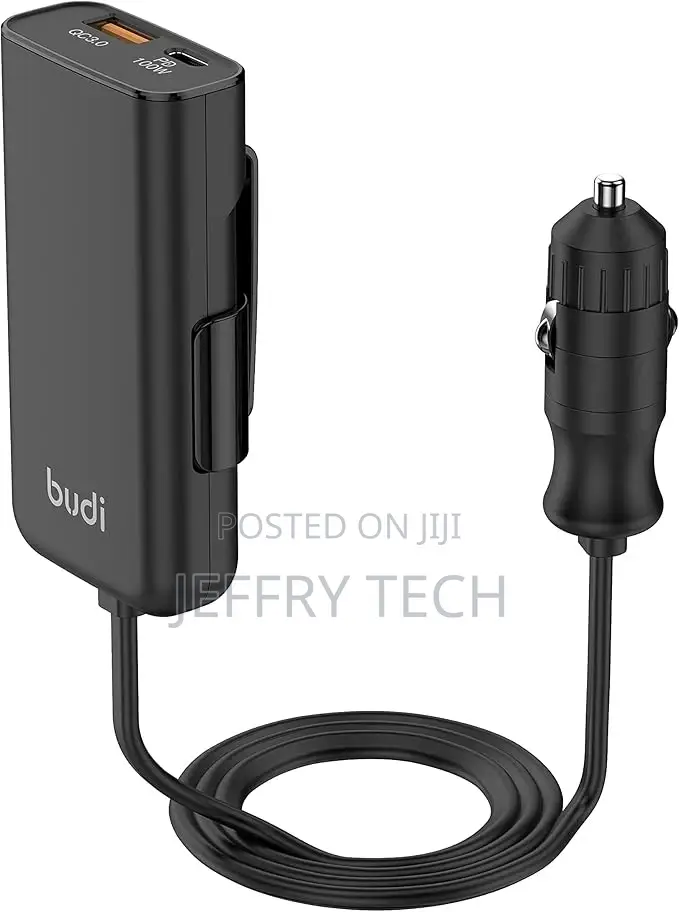 Budi 118W PD and QC3.0 AC Adapter for Laptop Car Charger
