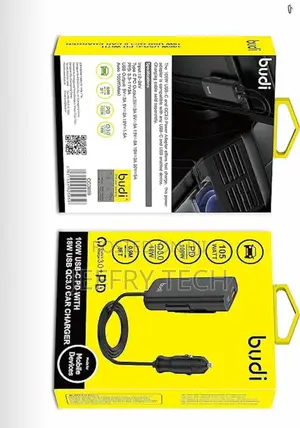 Budi 118W PD and QC3.0 AC Adapter for Laptop Car Charger
