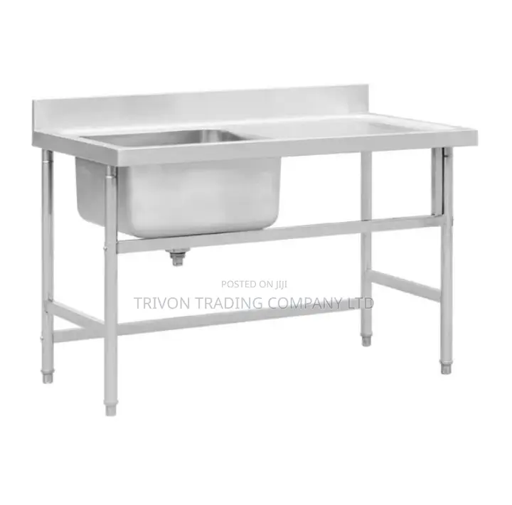 Stainless Steel Table With Single Sink